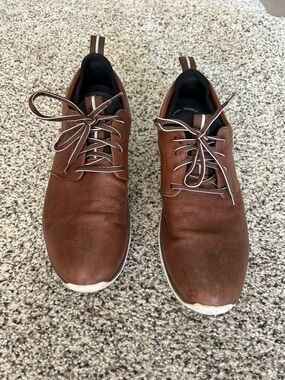 Johnston & Murphy Men's Casual Brown Leather Lace-Up Shoes